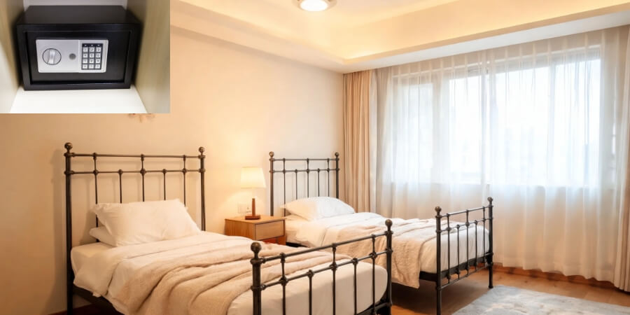 phong thuỷ để két sắt trong phòng ngủ