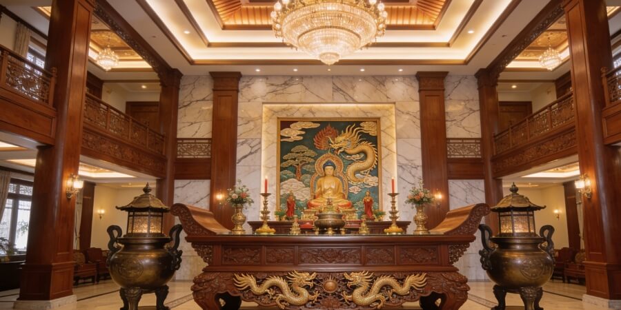 thiết kế phòng thờ theo phong thuỷ