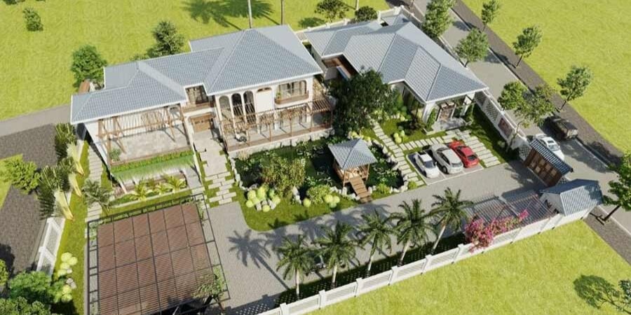 Xem thêm chi tiết mẫu nhà vườn 2 tầng nông thôn