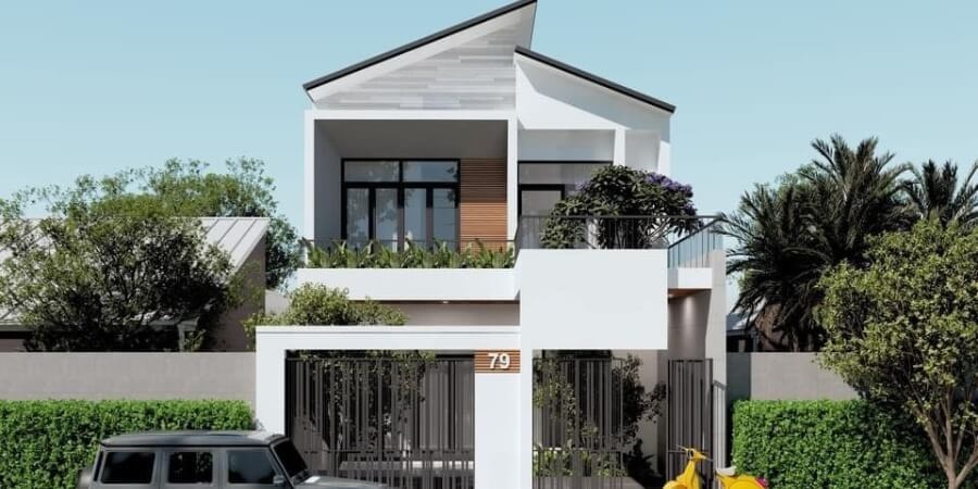 Xem thêm mẫu nhà 2 tầng lệch nhiều phong cách