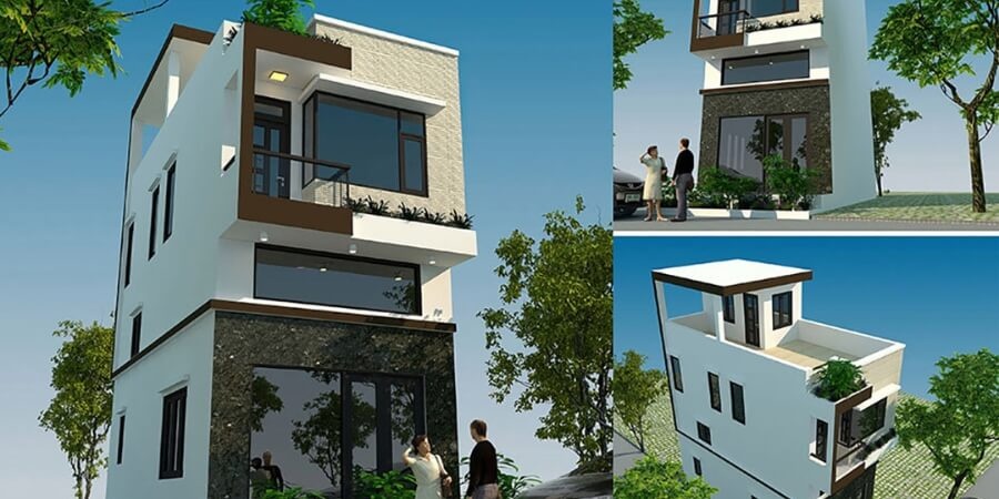 Xem thêm chi tiết mẫu nhà 2 tầng 30m2 ban công