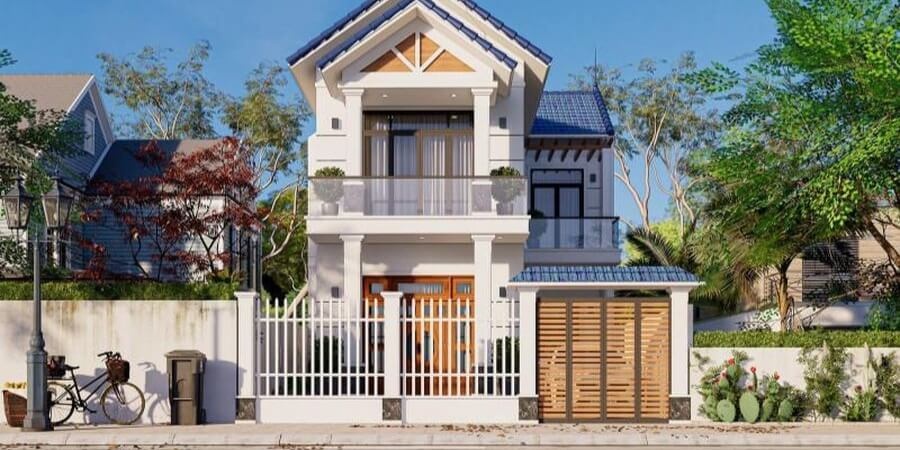 Mẫu nhà 2 tầng đẹp chữ L