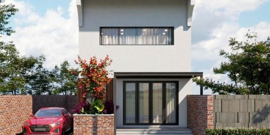 Xem thêm mẫu nhà 2 tầng gác lửng 43m2