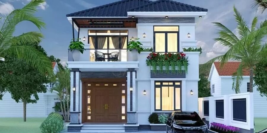 Mẫu nhà ống 2 tầng nông thôn