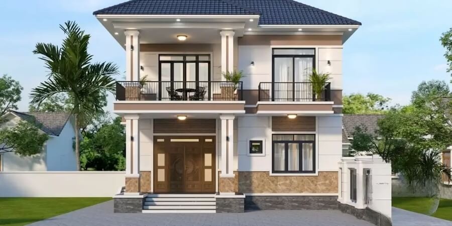 Xem thêm mẫu nhà vuông 2 tầng gi đình trẻ