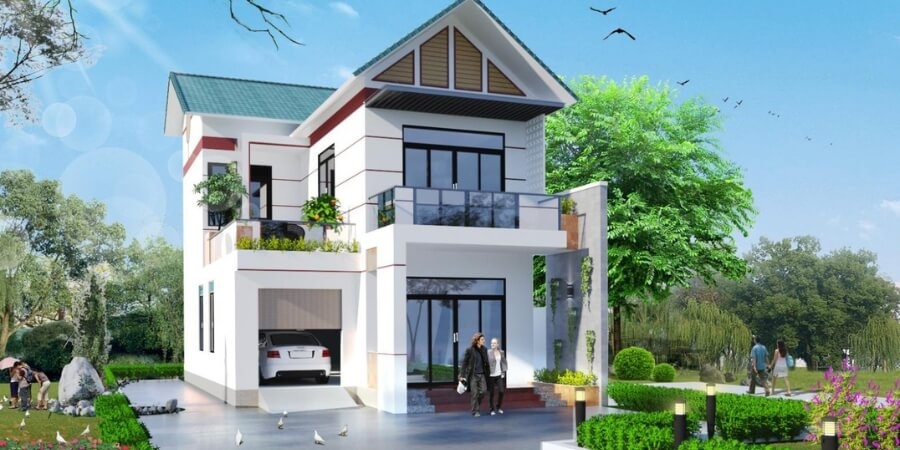 Xem thêm chi tiết mẫu nhà vườn 2 tầng không gian mở